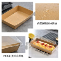 Eco-friendly disposable food grade kraft paper boxes easy to go custom Box factory